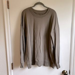 Lululemon oversized crewneck, light brown